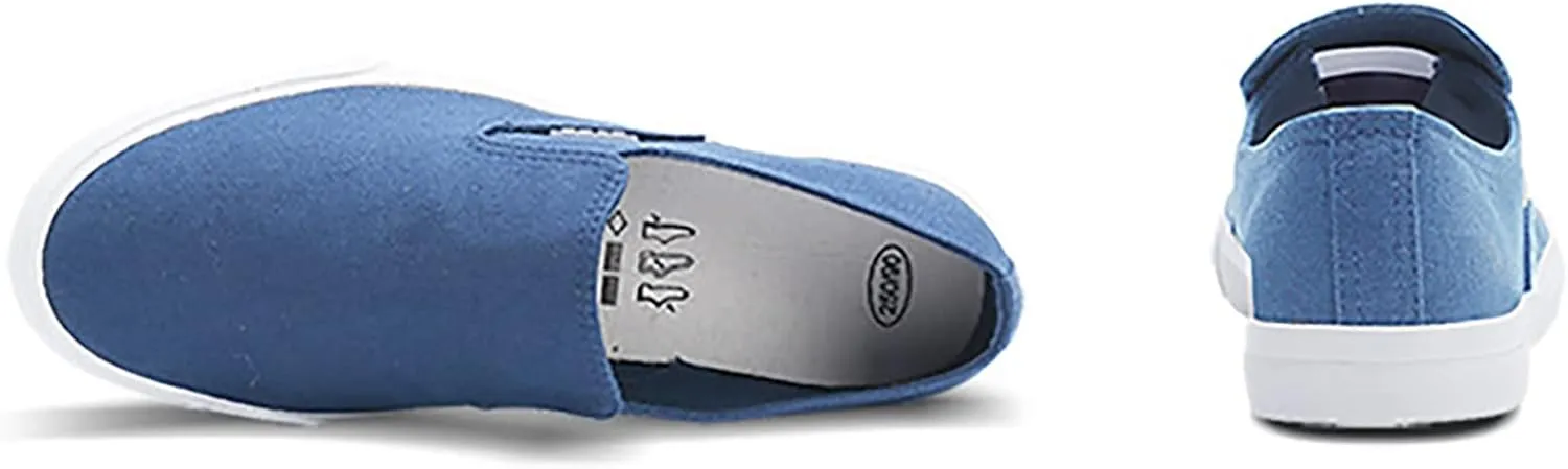 Mens Slip On Sneakers Lightweight Breathable Non-Slip Walking Shoes Comfortable Canvas Sneaker for Work, Running，Walking，Business