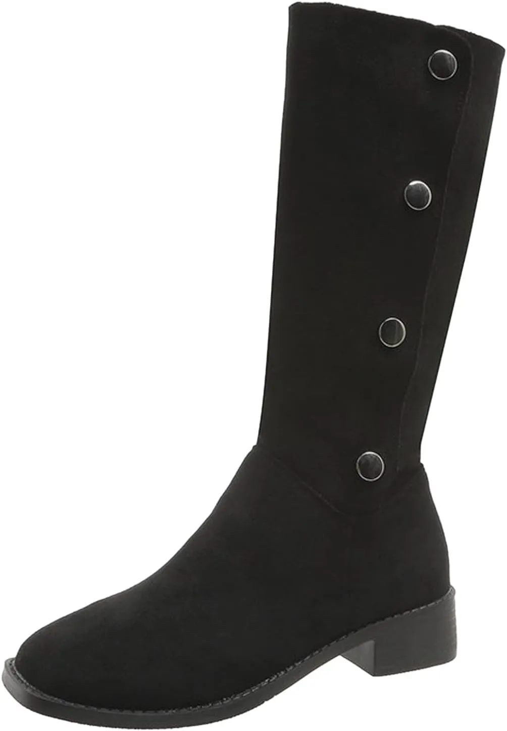 Mid Calf Boots for Women Fashionable and Versatile Classic Boots Fashion High Boots Fall Booties Shoes Rain Shoes
