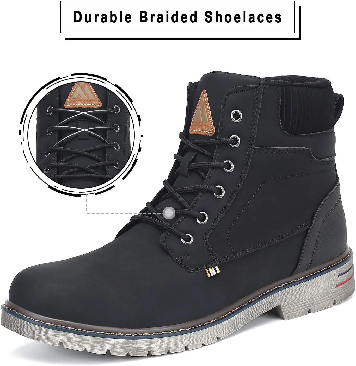 Mishansha Men's Women's Mid Hiking Boots Outdoor Water Resistant Non-Slip Casual Boot