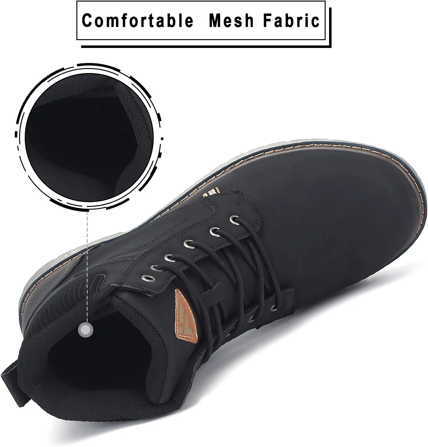 Mishansha Men's Women's Mid Hiking Boots Outdoor Water Resistant Non-Slip Casual Boot