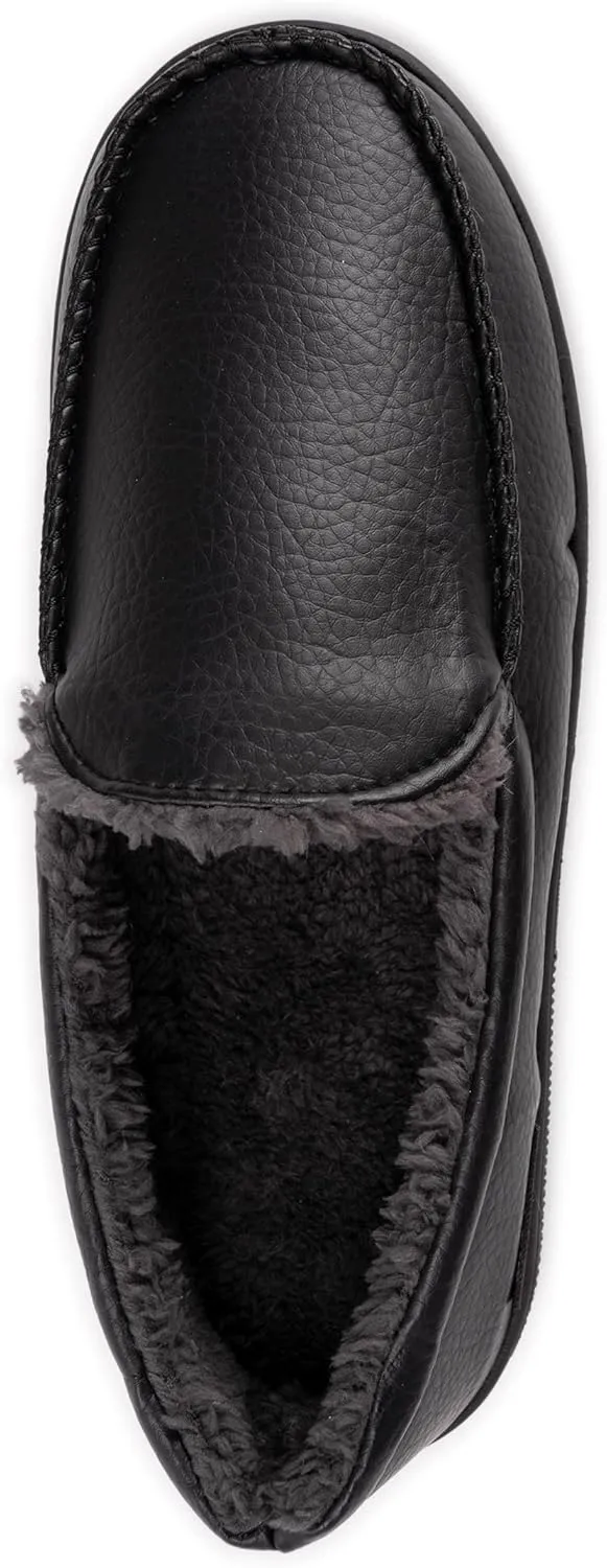 Muk Luks Men's Moccasin-Black Slip-On Loafer