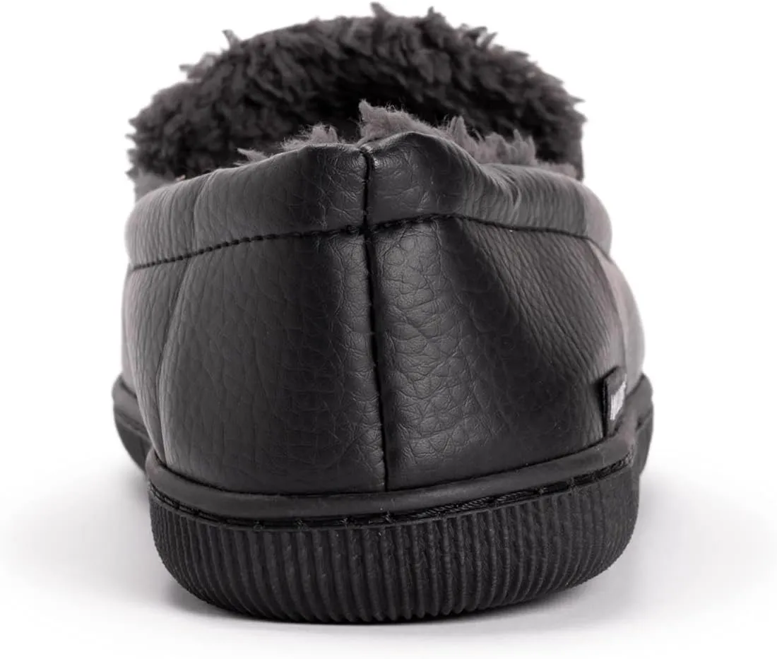 Muk Luks Men's Moccasin-Black Slip-On Loafer