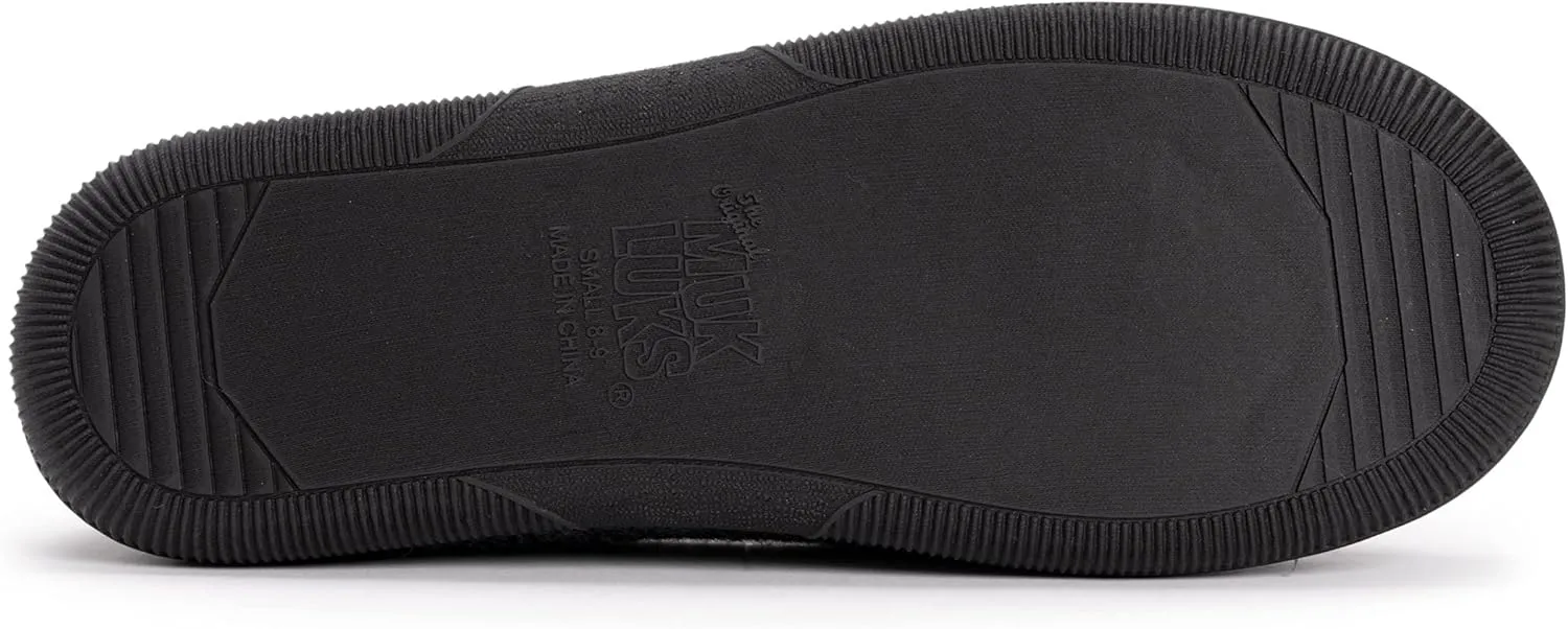Muk Luks Men's Moccasin-Black Slip-On Loafer