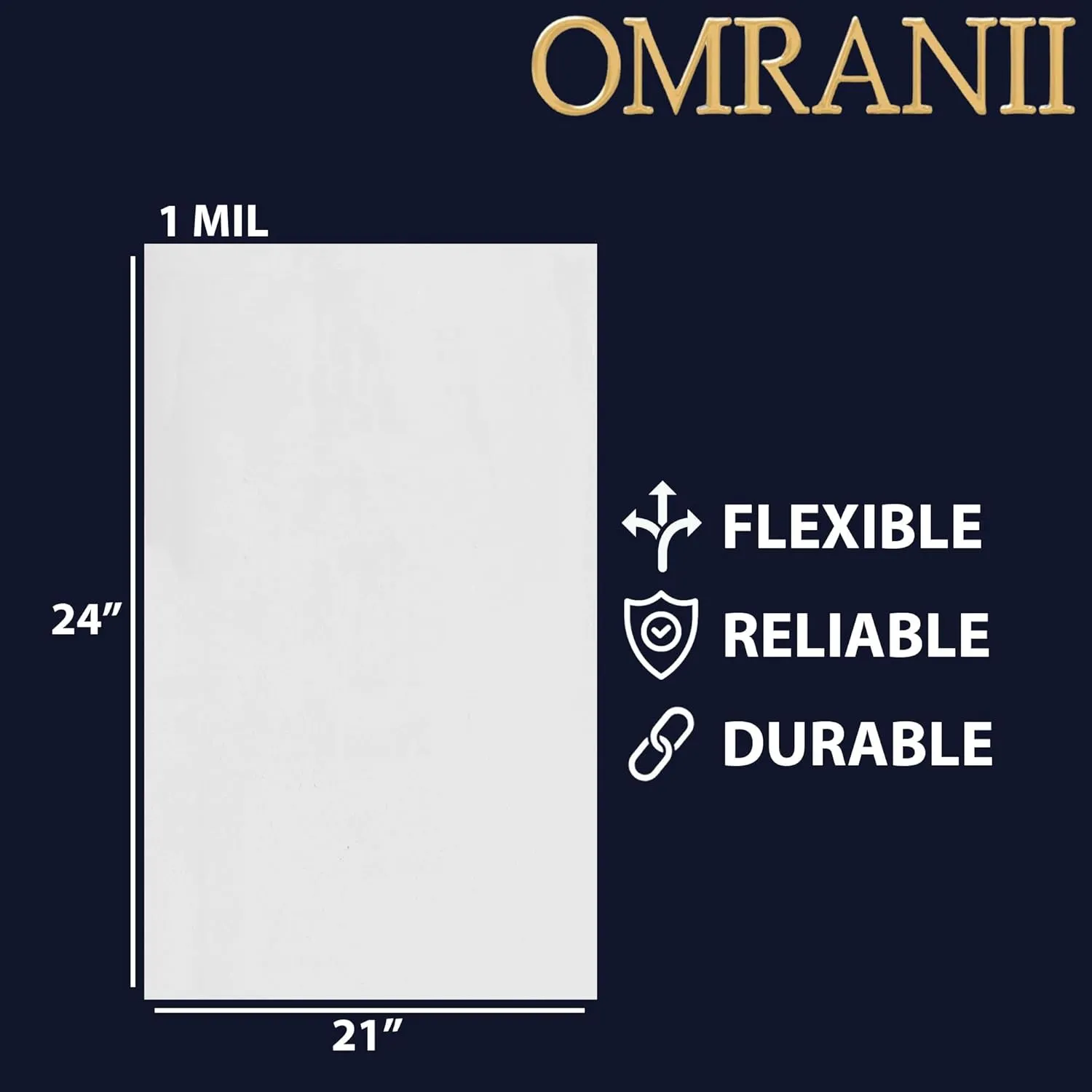 Multiple Sizes Clear Flat Poly Bags, 1Mil 21" X 24" & 100 Bags | Low-Density Polyethylene (LDPE), Flat Open Top Plastic Packaging Packing | Flexible and Durable Plastic Bags