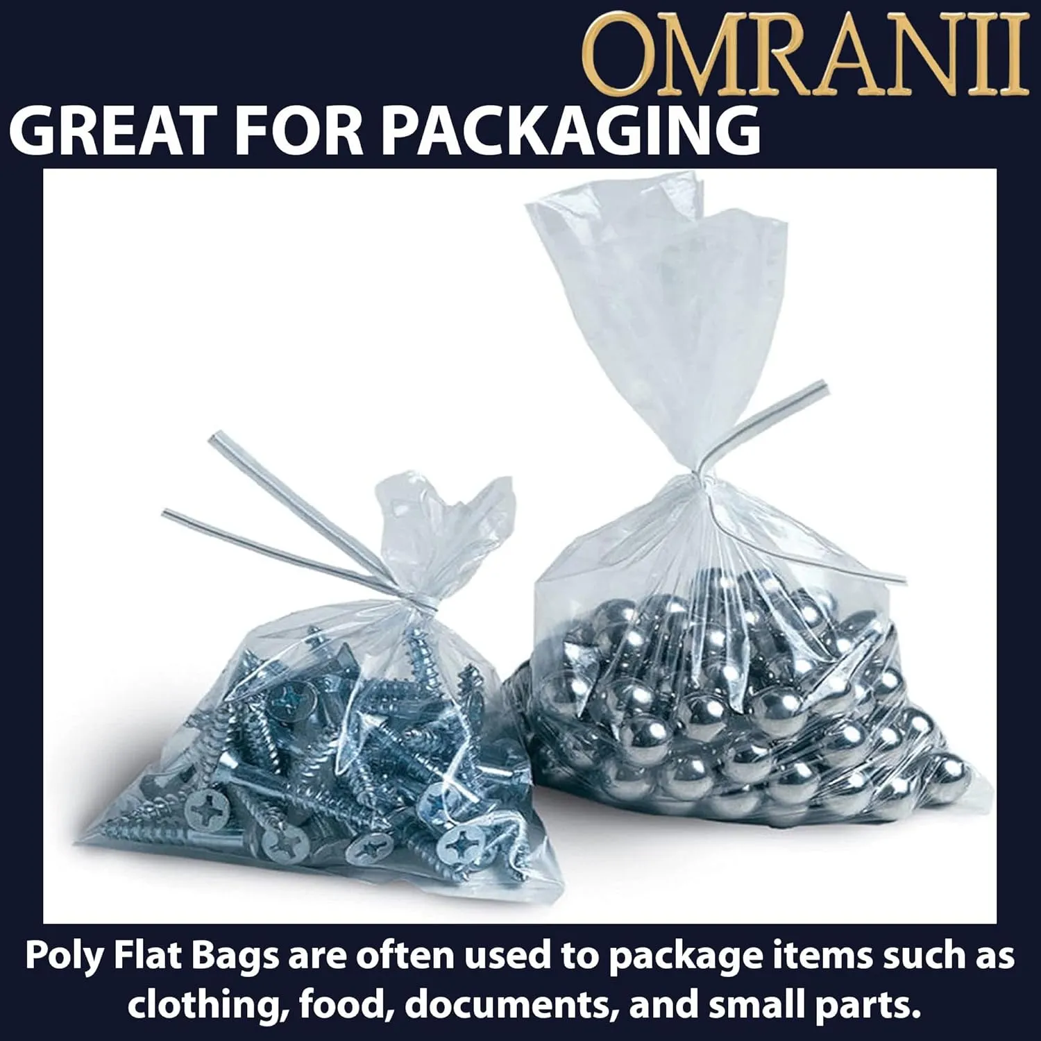 Multiple Sizes Clear Flat Poly Bags, 1Mil 21" X 24" & 100 Bags | Low-Density Polyethylene (LDPE), Flat Open Top Plastic Packaging Packing | Flexible and Durable Plastic Bags