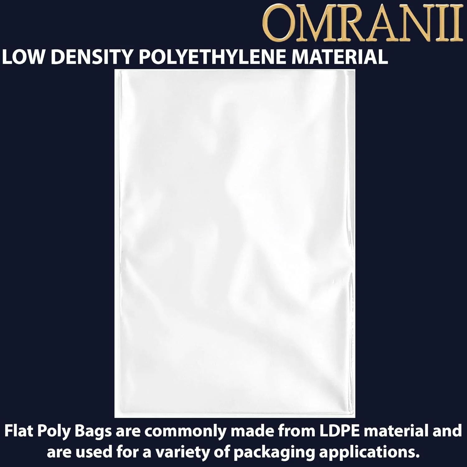 Multiple Sizes Clear Flat Poly Bags, 1Mil 21" X 24" & 100 Bags | Low-Density Polyethylene (LDPE), Flat Open Top Plastic Packaging Packing | Flexible and Durable Plastic Bags