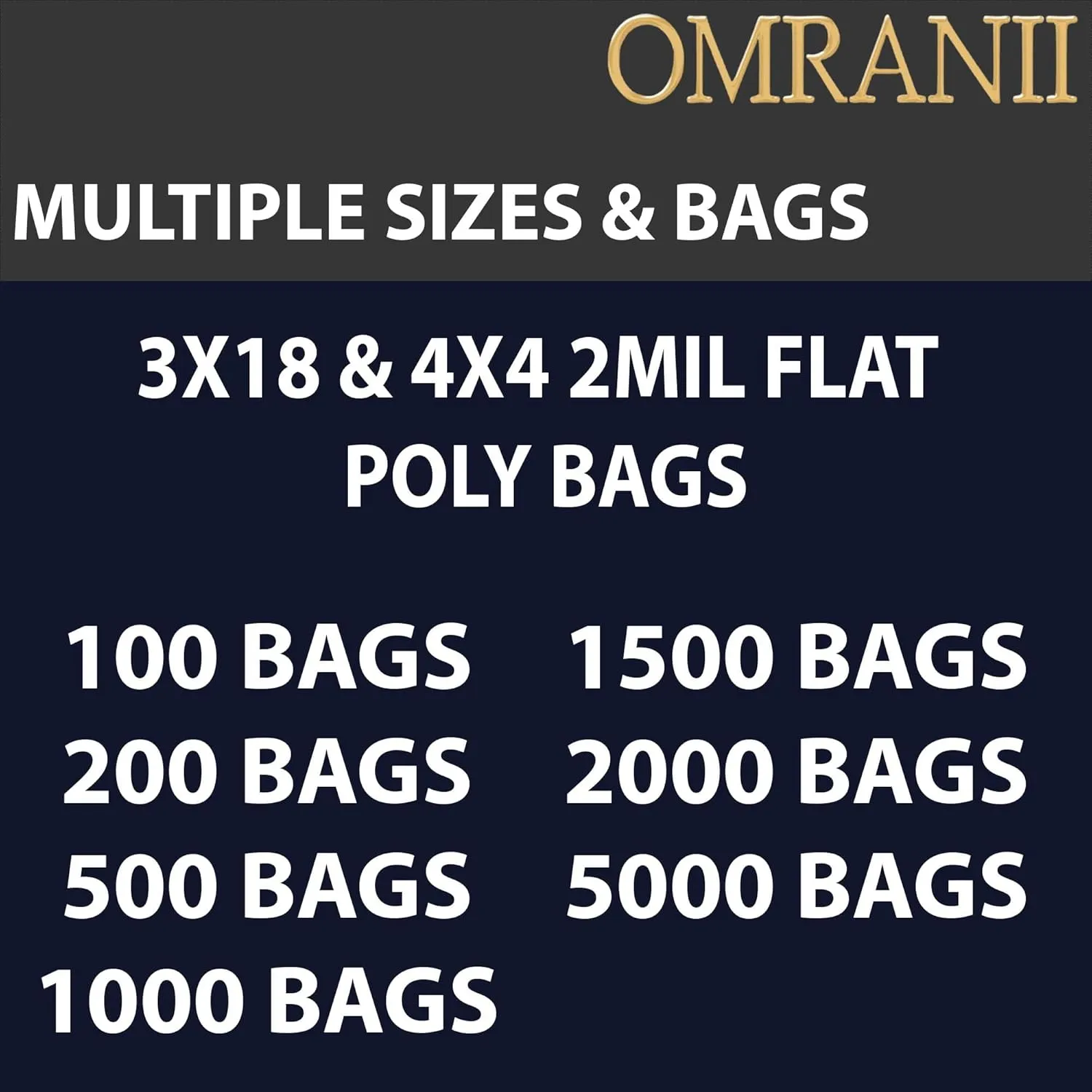 Multiple Sizes Clear Flat Poly Bags, 2Mil 3" X 18" & 100 Bags | Low-Density Polyethylene (LDPE), Flat Open Top Plastic Packaging Packing | Flexible and Durable Plastic Bags