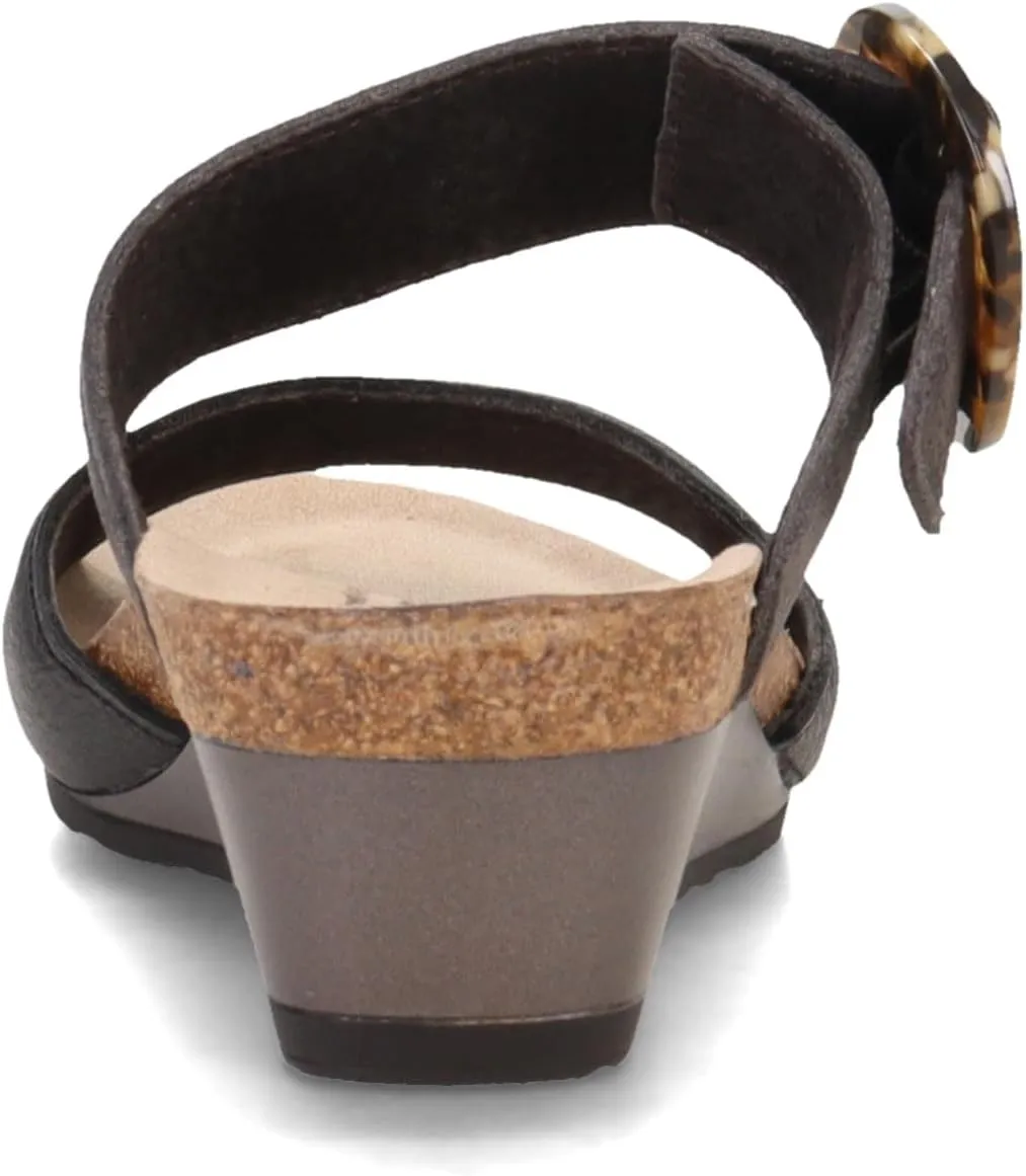 NAOT Footwear Kingdom Women’s Wedge Sandal with Buckle, Cork Footbed, and Arch Support - Adjustable Three-Strap Sandal With Backstrap - Comfort and Support – Lightweight and Perfect for Travel