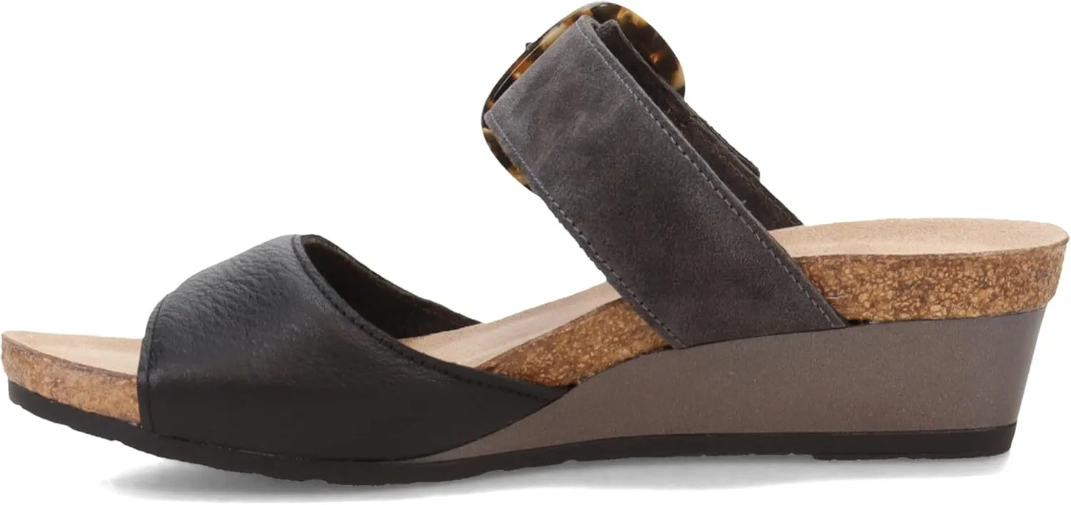 NAOT Footwear Kingdom Women’s Wedge Sandal with Buckle, Cork Footbed, and Arch Support - Adjustable Three-Strap Sandal With Backstrap - Comfort and Support – Lightweight and Perfect for Travel