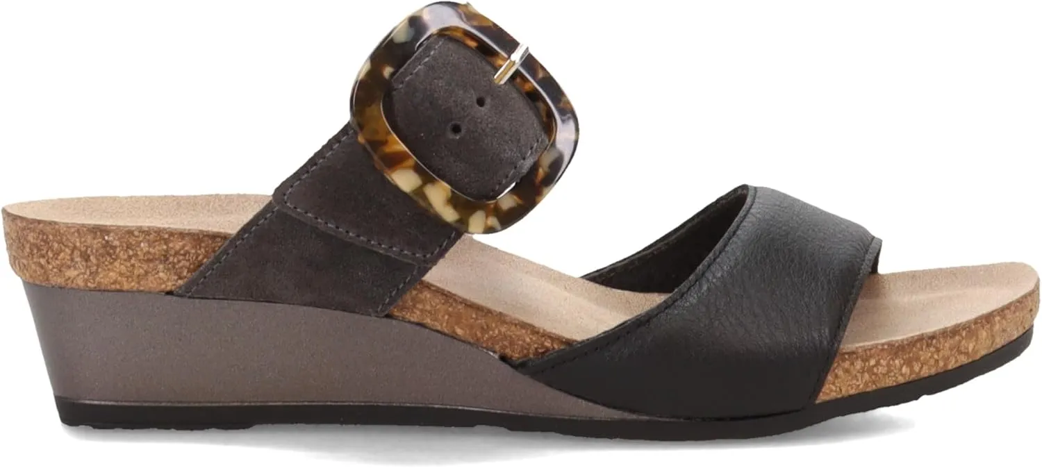 NAOT Footwear Kingdom Women’s Wedge Sandal with Buckle, Cork Footbed, and Arch Support - Adjustable Three-Strap Sandal With Backstrap - Comfort and Support – Lightweight and Perfect for Travel