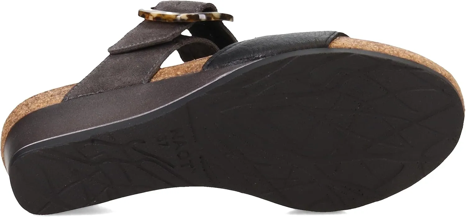 NAOT Footwear Kingdom Women’s Wedge Sandal with Buckle, Cork Footbed, and Arch Support - Adjustable Three-Strap Sandal With Backstrap - Comfort and Support – Lightweight and Perfect for Travel