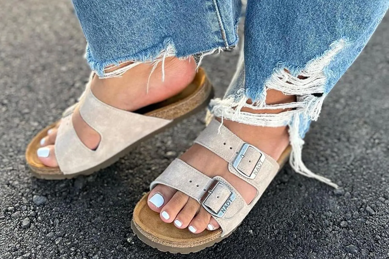 NAOT Footwear Santa Barbara Women's Slide with Cork Footbed and Arch Comfort and Support – Slip On- Lightweight and Perfect for Travel