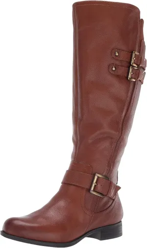 Naturalizer Women's Jessie Knee High Buckle Detail Riding Boot