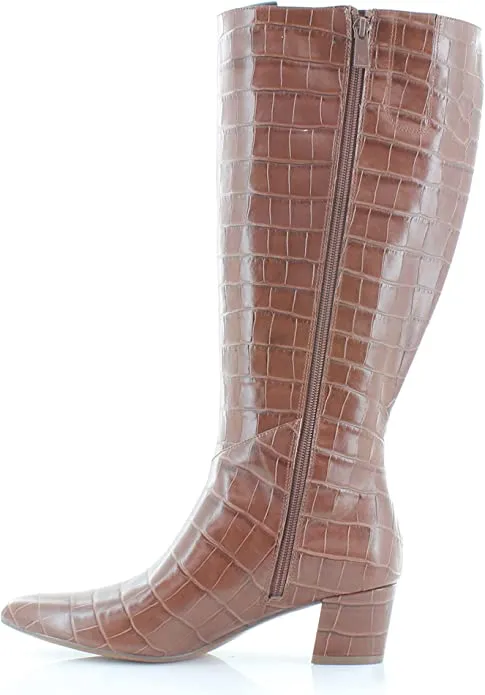 Naturalizer Womens Melanie Leather Tall Knee-High Boots Brown 7 Medium (B,M)