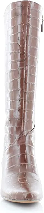 Naturalizer Womens Melanie Leather Tall Knee-High Boots Brown 7 Medium (B,M)