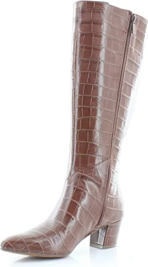 Naturalizer Womens Melanie Leather Tall Knee-High Boots Brown 7 Medium (B,M)