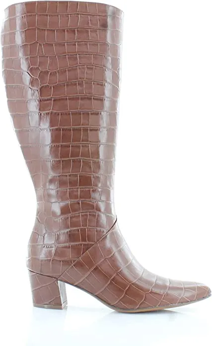 Naturalizer Womens Melanie Leather Tall Knee-High Boots Brown 7 Medium (B,M)