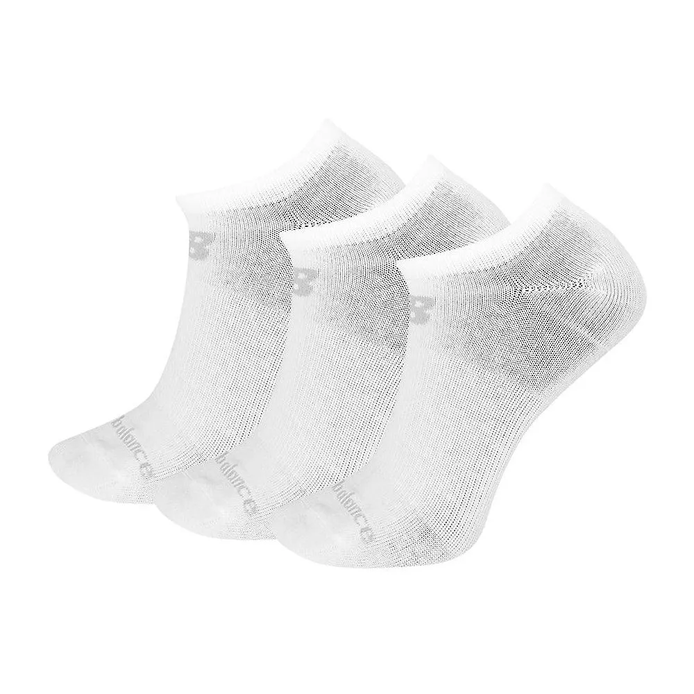 NB Performance Cotton Flat Knit No Show Socks (3 Pack | 3 Colours)