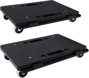 Nellyke Furniture Dolly, 2 Pack Small Flat Moving Dolly, Furniture Movers with 4 Wheels, 500Lbs Capacity, Connectable and Portable Dollies for Heavy Appliance, Black