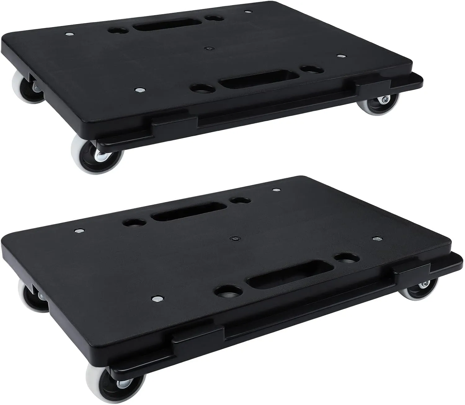 Nellyke Furniture Dolly, 2 Pack Small Flat Moving Dolly, Furniture Movers with 4 Wheels, 500Lbs Capacity, Connectable and Portable Dollies for Heavy Appliance, Black