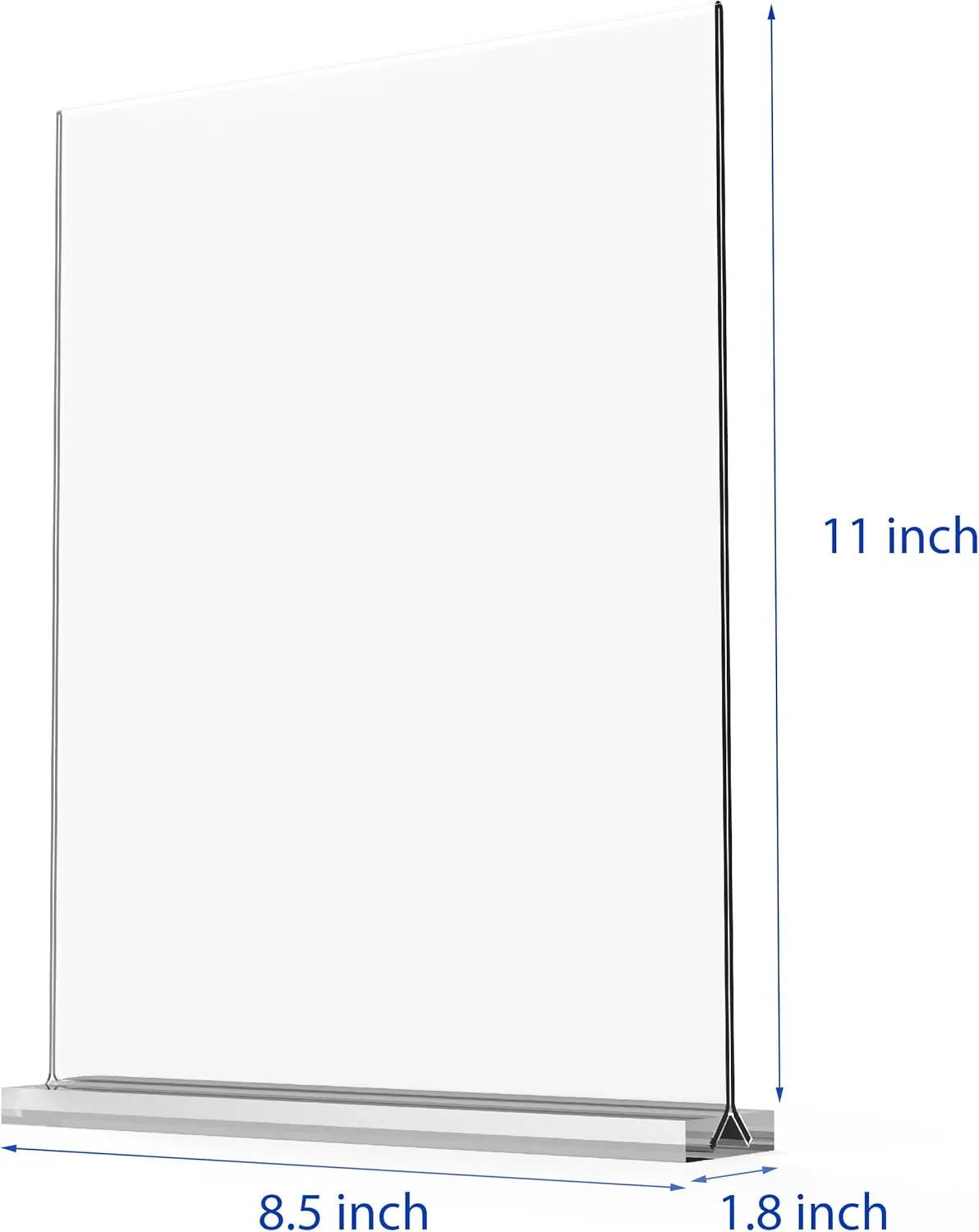 newnewshow Acrylic Sign Holder 8.5x11 Inch 6 Pack Vertical T Shape Double-Sided Desktop Display Holder. (8.5x11 8.5x5.5 5x7 Horizontal and Vertical)