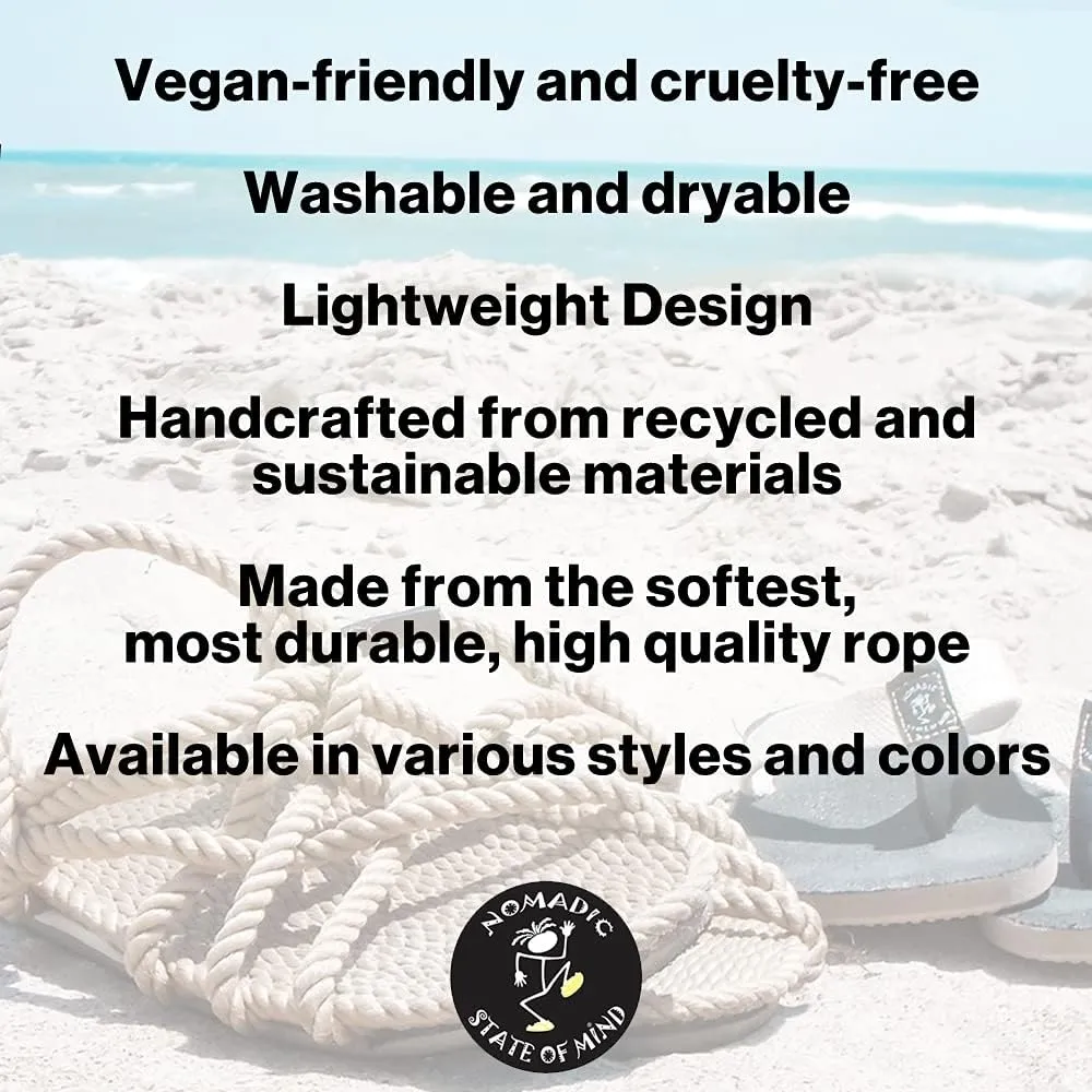 Nomadic State of Mind Anesis Sandal, Camel - Handmade Rope Shoes – Machine Washable – Comfortable, Colorfast & Lightweight – Vegan Friendly – for Women & Men