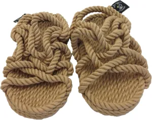 Nomadic State of Mind Kids JC Sandal, Camel - Handmade Rope Shoes – Machine Washable – Comfortable & Lightweight – Vegan Friendly – For Boys & Girls