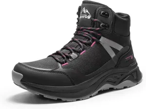 NORTIV 8 Women's Hiking Boots Waterproof Lightweight Outdoor Trekking Comfortable Non-Slip Backpacking Camping Ankle Boot Hollow