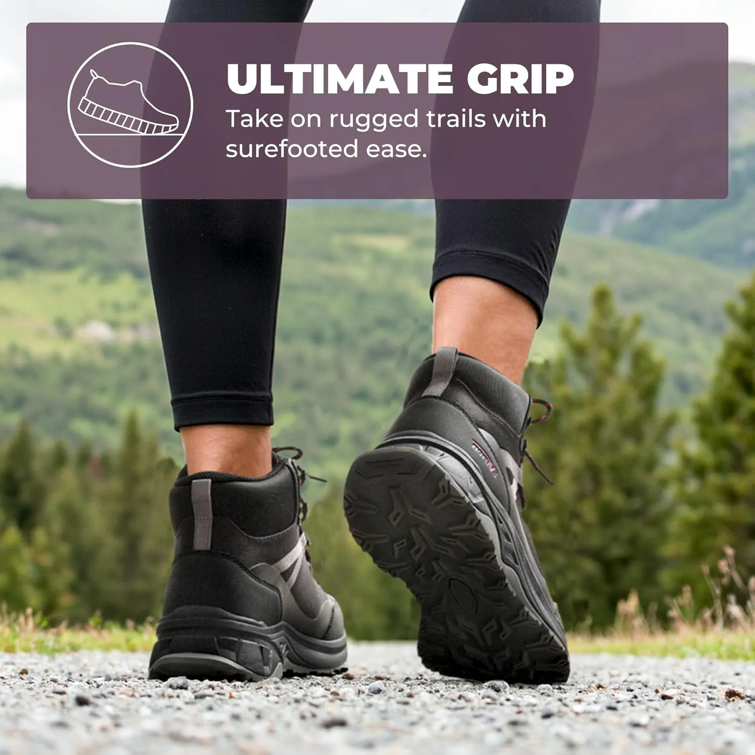 NORTIV 8 Women's Hiking Boots Waterproof Lightweight Outdoor Trekking Comfortable Non-Slip Backpacking Camping Ankle Boot Hollow