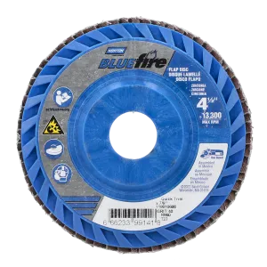 Norton 4-1/2 x 7/8 In. BlueFire Plastic Flat Flap Disc T27 P40 Grit R884P ZA 10 Count