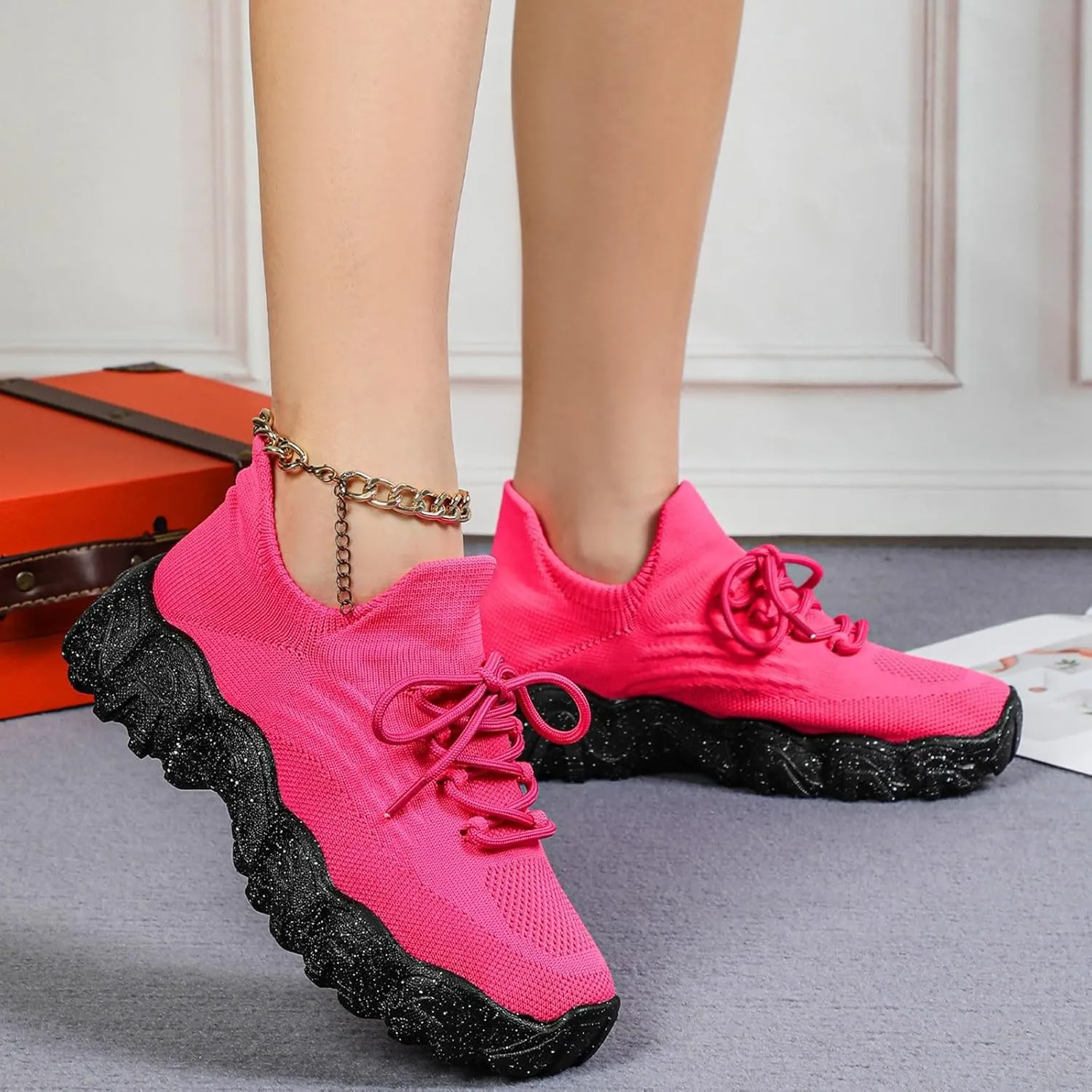 Nurse Babe Shoes, Orthopedic Shoes for Women, Comfort Wear Orthowear Shoe, Ortho Pro Sneakers Breathable Mesh Casual Footwear Walking Running Sneakers with Arch Support Soft Comfy Cushion