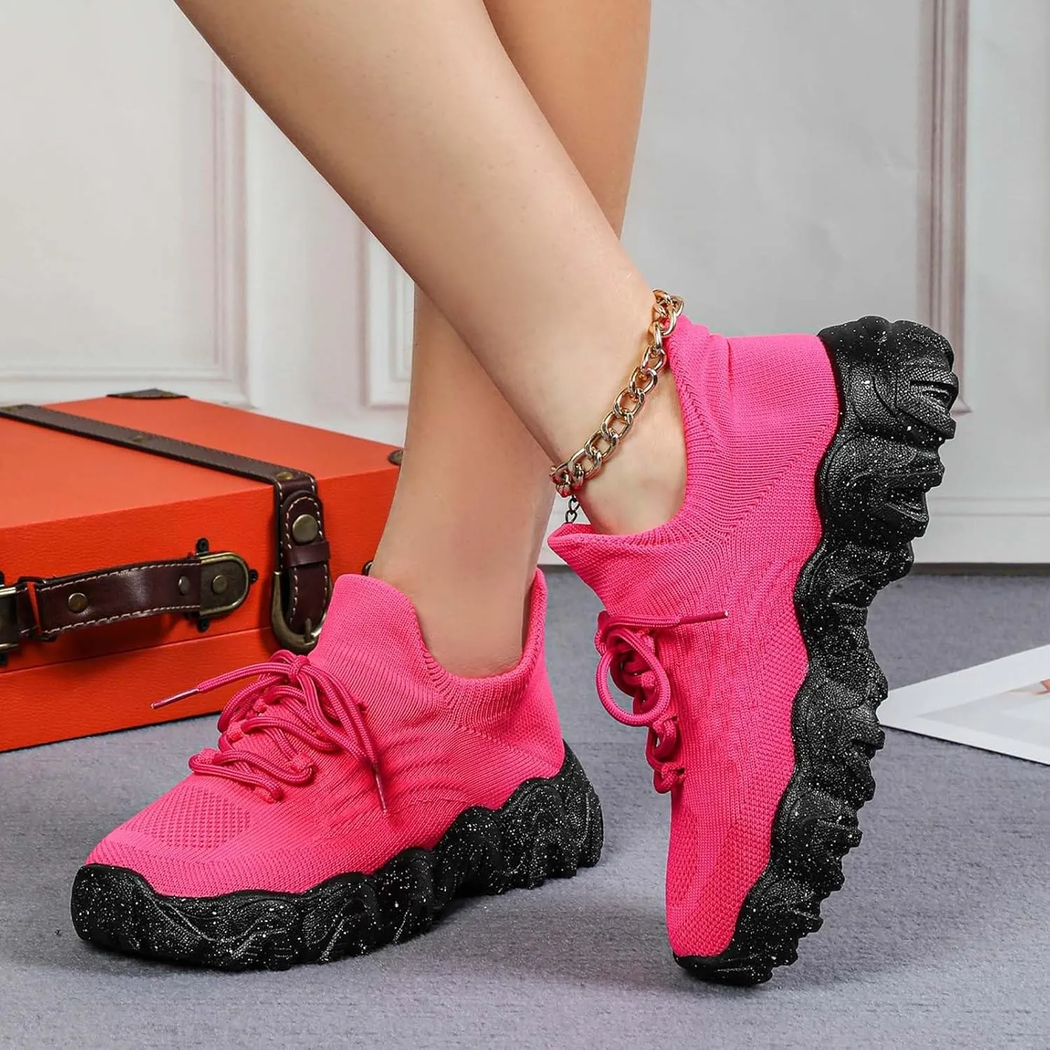 Nurse Babe Shoes, Orthopedic Shoes for Women, Comfort Wear Orthowear Shoe, Ortho Pro Sneakers Breathable Mesh Casual Footwear Walking Running Sneakers with Arch Support Soft Comfy Cushion