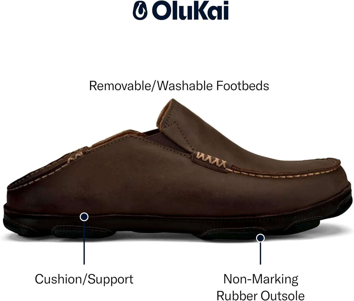 OLUKAI Men's Moloa-Nubuck Leather Loafer