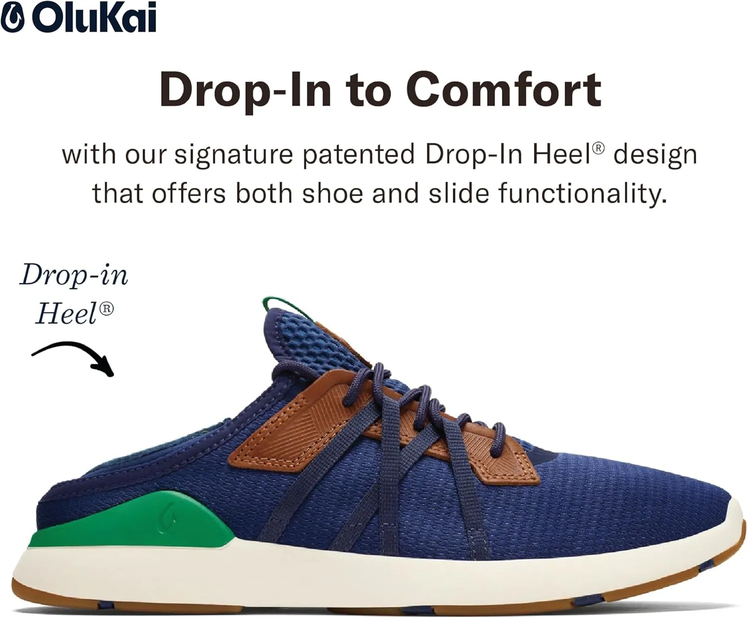 OLUKAI Mio Li Men's Everyday Athletic Shoes, Versatile & Casual Sneaker, Breathable & Comfortable Mesh, Cushioned Arch Support & Secure Fit