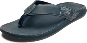 OLUKAI Tuahine Men's Waterproof Leather Sandals, Versatile Beach Flip Flops, Arch Support & Comfort Fit, Lightweight & Durable, Enhanced Grip & Traction