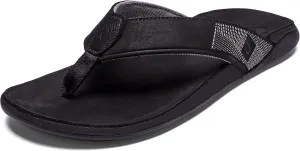 OLUKAI Tuahine Men's Waterproof Leather Sandals, Versatile Beach Flip Flops, Arch Support & Comfort Fit, Lightweight & Durable, Enhanced Grip & Traction