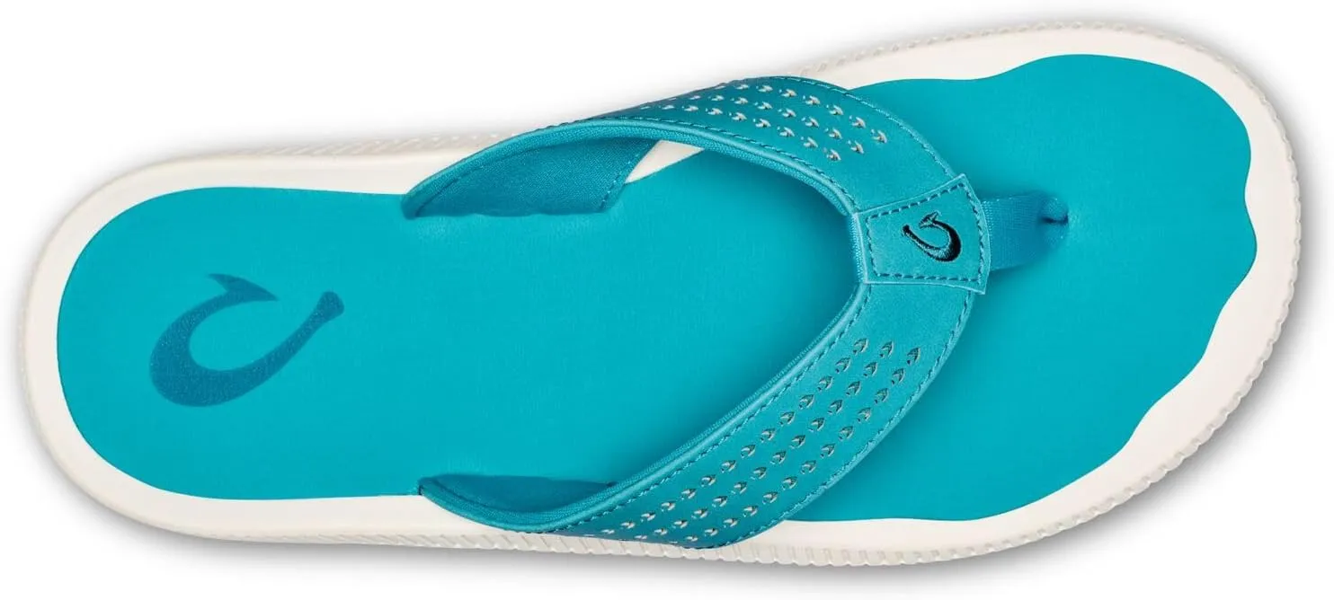 OLUKAI Ulele Men's Beach Sandals, Water Resistant Flip Flops, Arch Support & Comfort Fit, Lightweight & Durable, Enhanced Grip & Traction