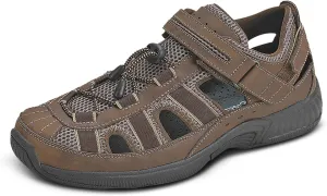 Orthofeet Men's Orthopedic Brown Leather Clearwater Sandals, Size 11.5