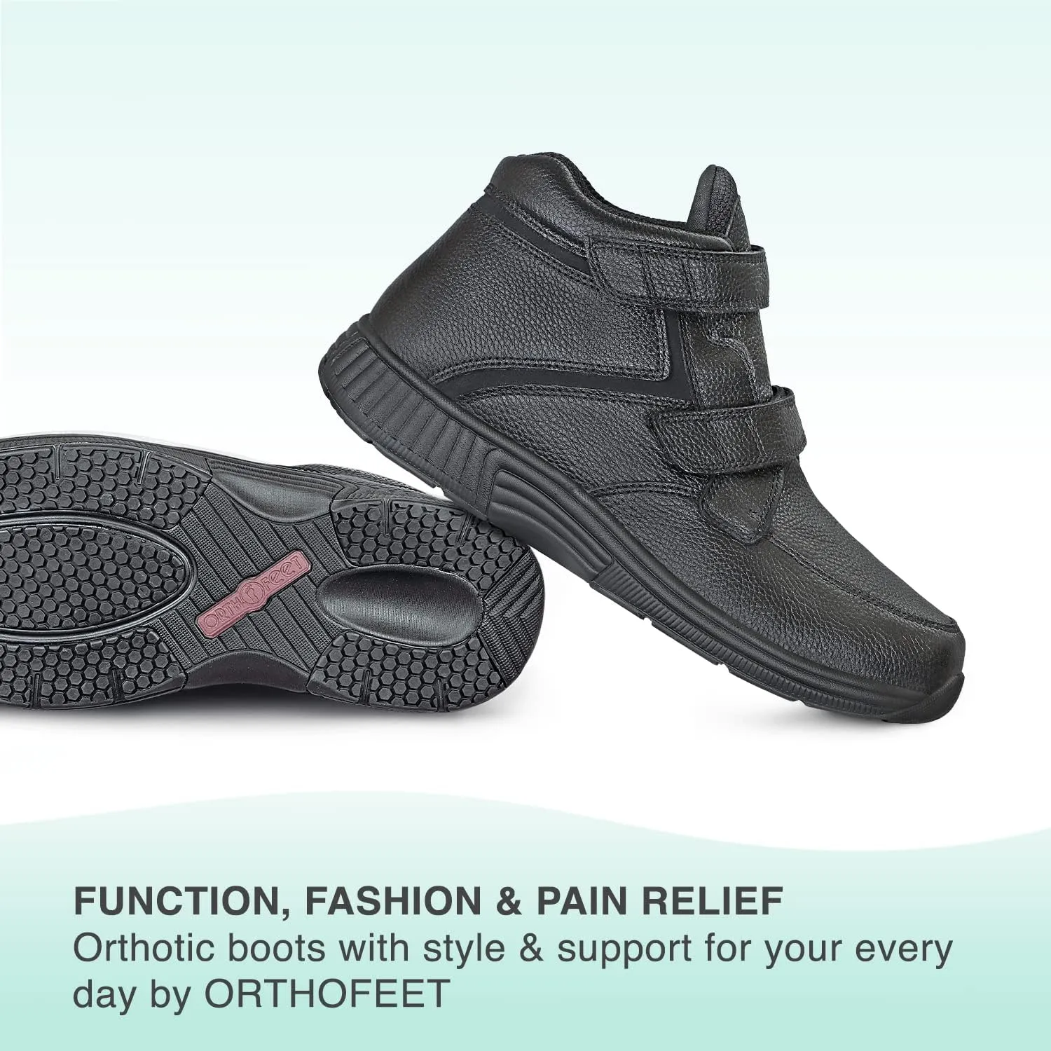 Orthofeet Men's Orthopedic Leather Glacier George Boots