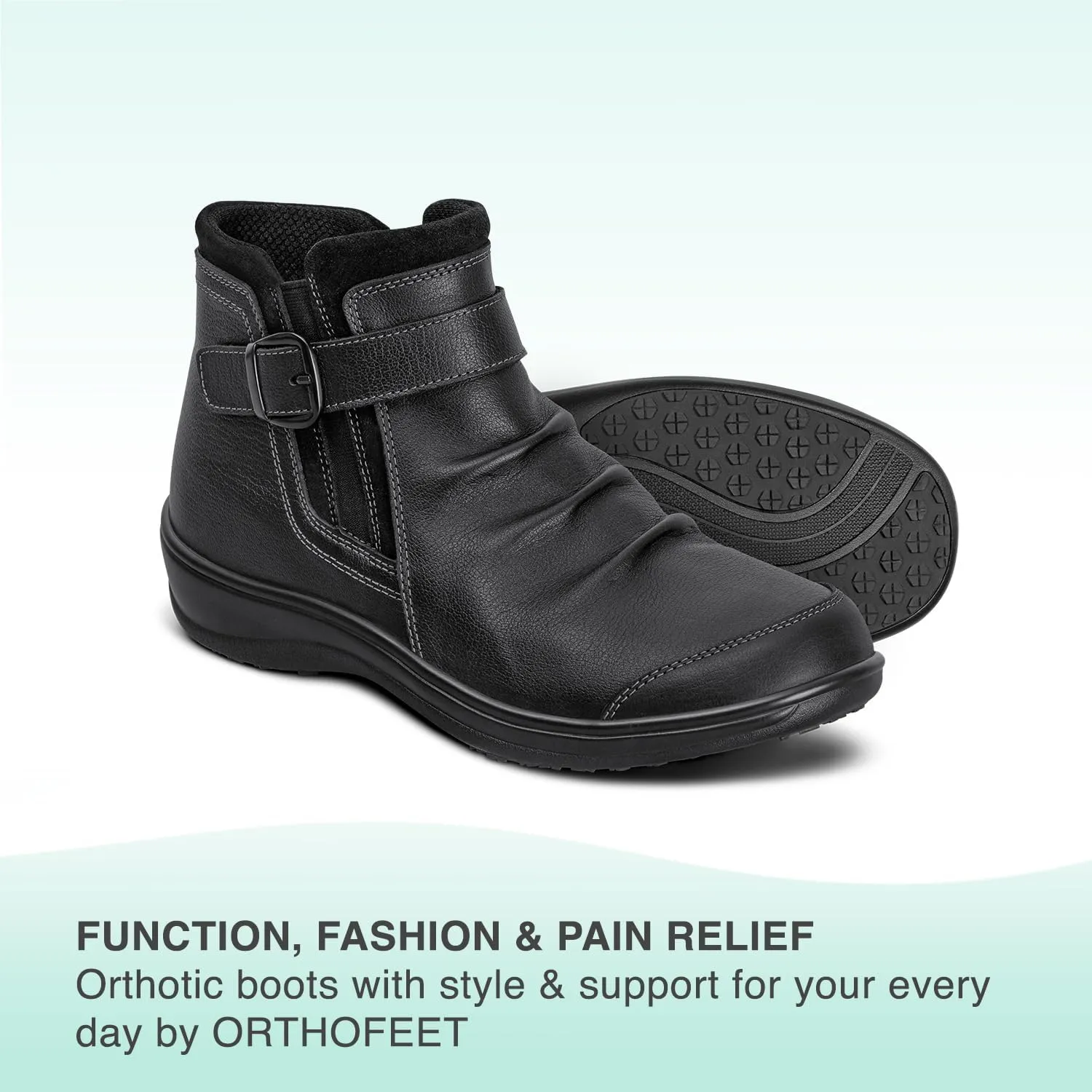 Orthofeet Women's Orthopedic Leather Heidi Boot