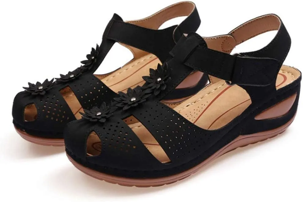 Orthopedic Sandals for Women Wide Width Flip Flops Beach Wedge Womens Wedge Sandal Comfortable Closed Toe Arch Support Womans Slides Orthopedic Shoes Summer Dressy Dressy Orthotic Shoe
