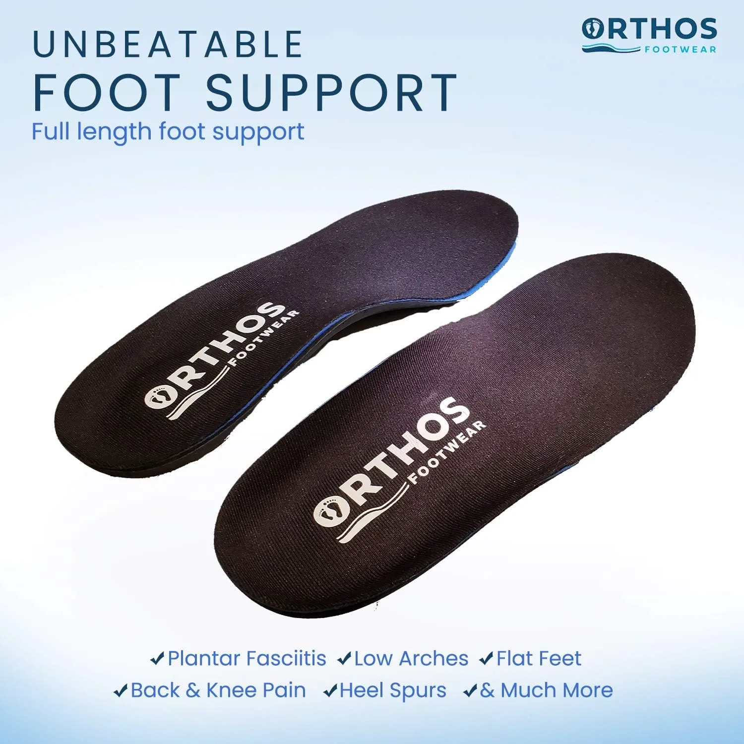 Orthos Shearling Orthotic Insoles - Inserts W/Arch Support Size: J - Mens 13