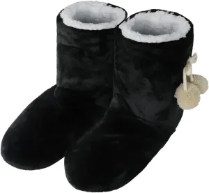 PENINSULA LOVE Women Soft Fleece Boot Slippers Fuzzy Warm Indoor House Slippers Plush Lining Non-slip Bootie with Pom Poms