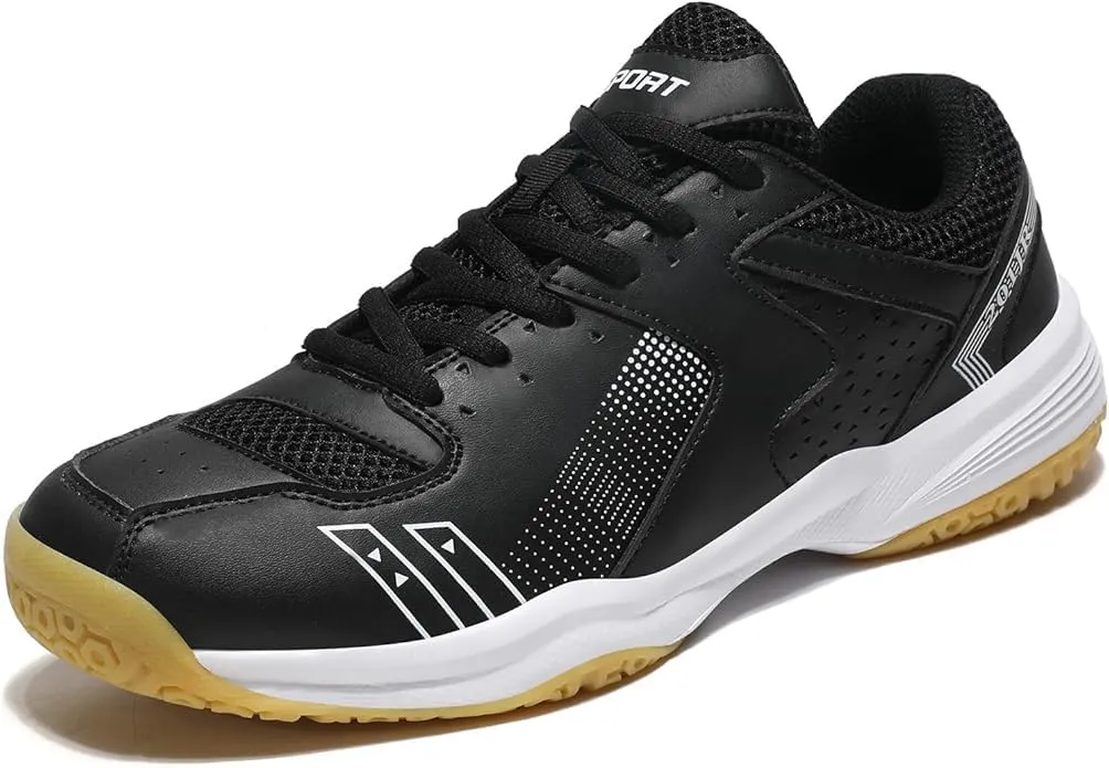 Pickleball Shoes for Men, All Court Tennis Shoes, Arch Support, White