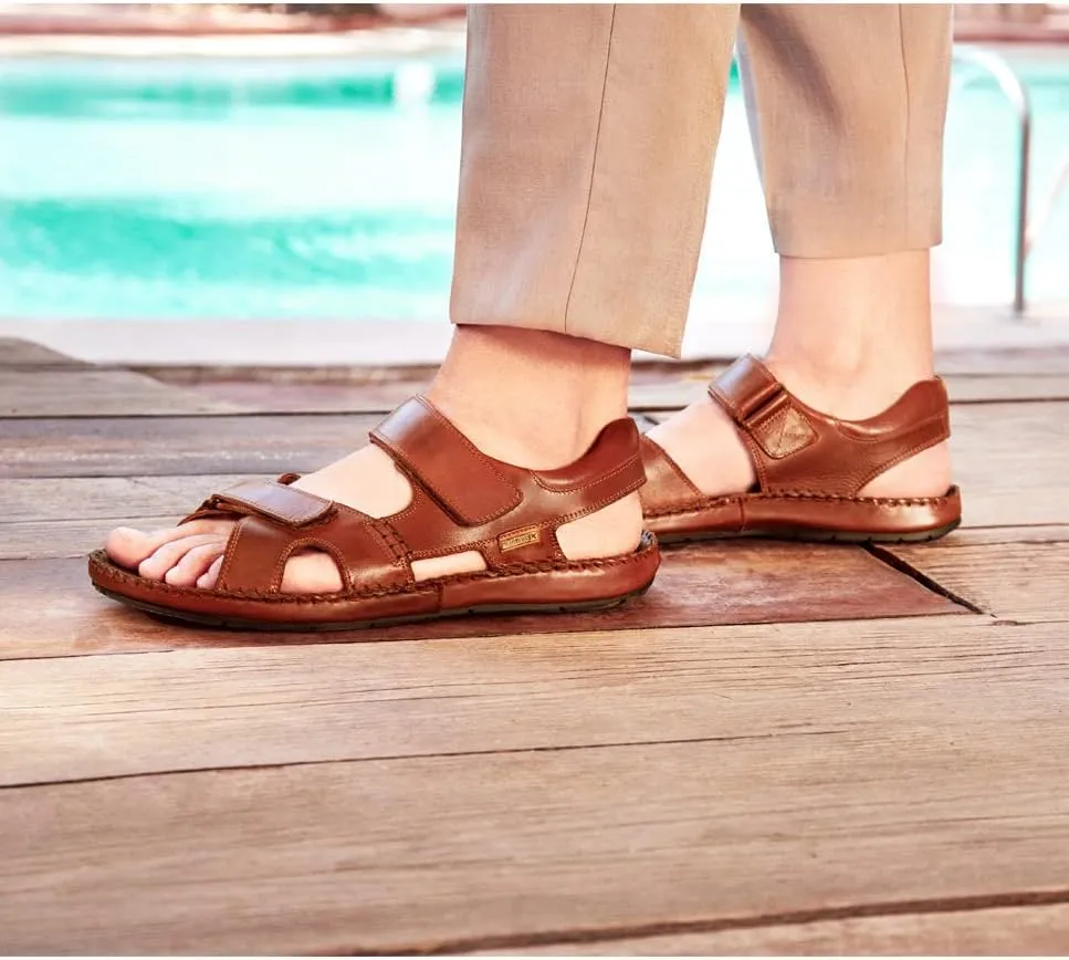 PIKOLINOS Flat Sandals Leather Tarifa for Man