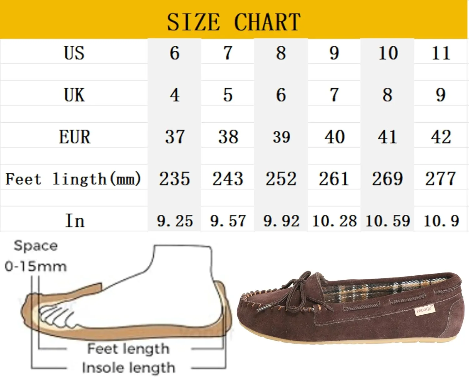 Plaid Lined Hardsole - Moccasin Slippers for Womens Made with Suede Upper, Rubber Sole, Textile Lace, and Traditional Moccasin Design