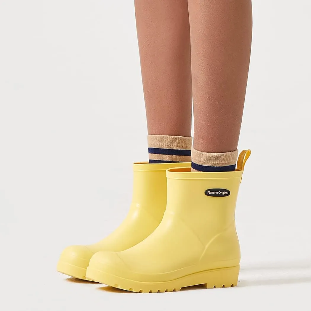 planone Short Rain Boots Women Fashion Waterproof Chelsea Boots for Women Matte Outdoor Garden Shoes Ankle Muck Boots for Ladies Non Slip Work Shoes Rubber Boots with Premium Comfort Insole
