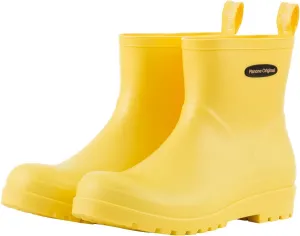 planone Short Rain Boots Women Fashion Waterproof Chelsea Boots for Women Matte Outdoor Garden Shoes Ankle Muck Boots for Ladies Non Slip Work Shoes Rubber Boots with Premium Comfort Insole