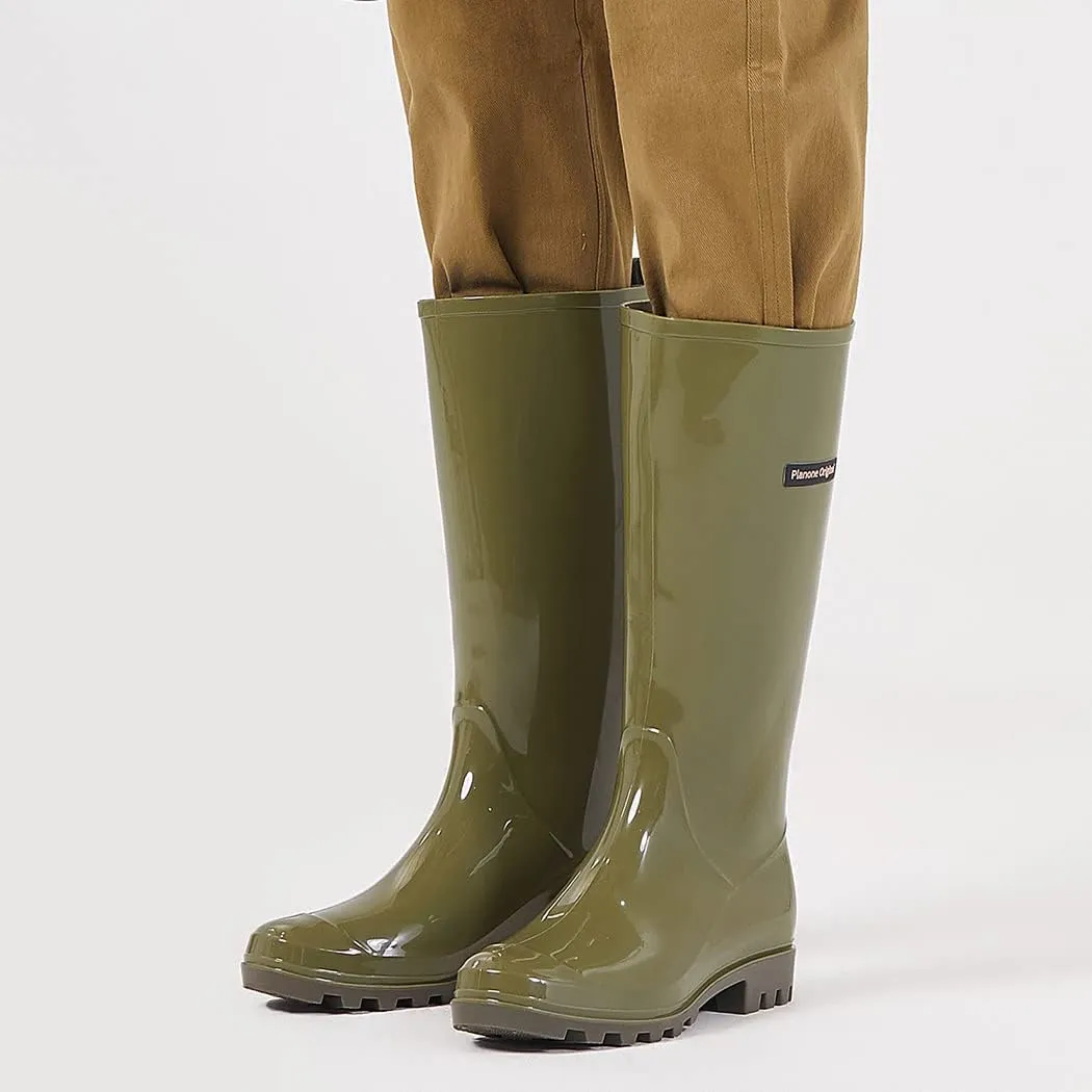 planone Tall Rain Boots Women Fashion Waterproof Boots for Women Light Outdoor Garden Shoes Muck Boots for Ladies Non Slip Work Shoes Rubber Boots with Premium Comfort Insole