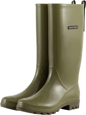 planone Tall Rain Boots Women Fashion Waterproof Boots for Women Light Outdoor Garden Shoes Muck Boots for Ladies Non Slip Work Shoes Rubber Boots with Premium Comfort Insole